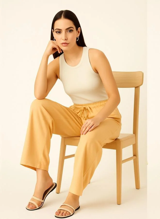 Pause  PAUSE Women Yellow Relaxed Fit Joggers for Women | Best Price UAE