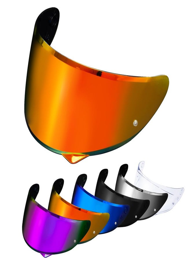 PSLER HJ-34P Visor - HJ-34P Visor Tinted C10 Helmet Visor Pinlock-Ready Face Shield for HJ-34P C10,Deep Red - Image 1