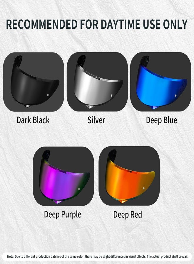 PSLER HJ-34P Visor - HJ-34P Visor Tinted C10 Helmet Visor Pinlock-Ready Face Shield for HJ-34P C10,Deep Red - Image 4