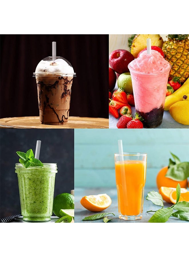 100 Pcs Clear Disposable Plastic Straws, Boba Straws Smoothie Straws, Individually Wrapped Disposable Plastic Jumbo Large Wide-mouthed Milkshake Drinking Straws (21cm Long X 1.1 cm Diameter) - Image 5