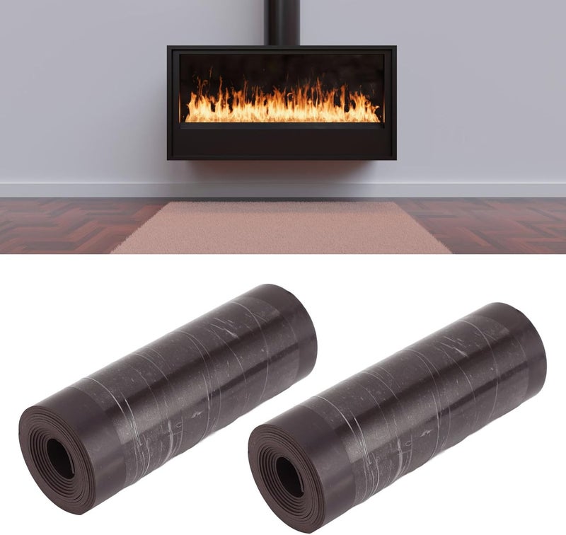 Magnetic Fireplace Screen, 2pcs Magnetic Rubber Draft Stopper Windproof Indoor Fireplace Blocker Fire Place Draft Blanket Heat Loss Cover (91.44 * 10.16cm) - Image 2