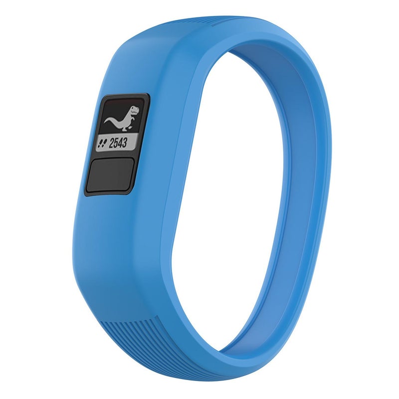 erorex For Garmin Vivofit Jr 2 / Vivofit 3 Silicone Sport Watch Band, Size:L(Sky Blue) - Image 1