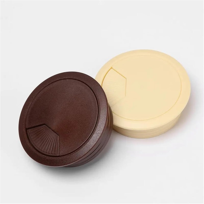 Beige 60mm Desk Grommet 20Pcs Cable Port Hole Cover Wire Outlet For Countertop - Image 5