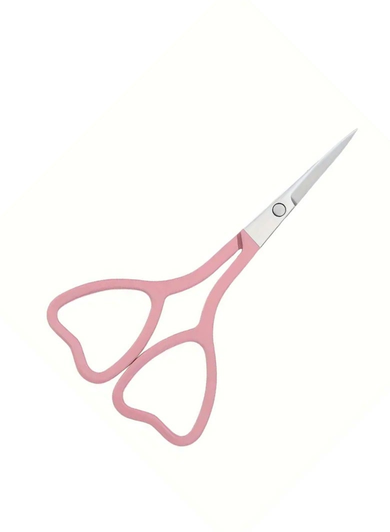Goolsky Love-Shaped Scissors: Stainless Steel with Pink And Black Handles - Perfect for Eyebrow Trimming And Eyelash Care - Image 4