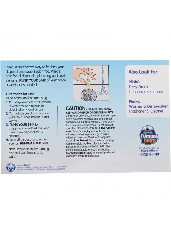 Compac Home Compac Plink Garbage Disposal Cleaner and Deodorizer, Air Fresheners for Disposal, Lemon Scent, 20 Count - Image 3