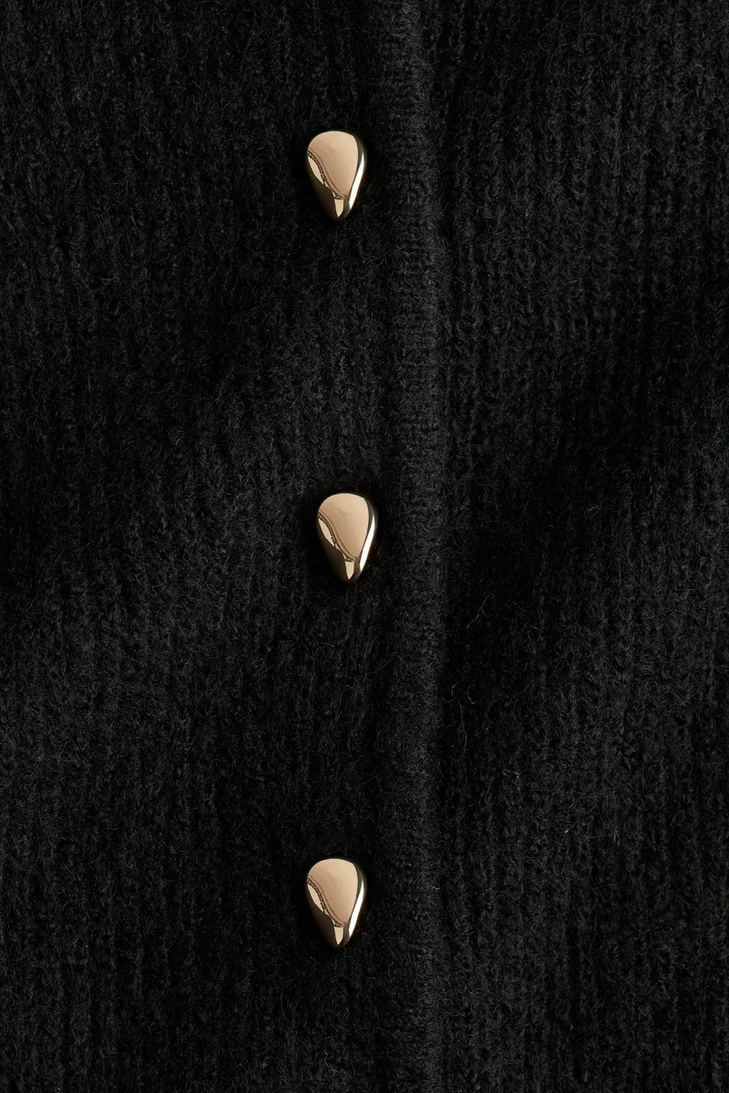 H&M Rib-knit peplum cardigan