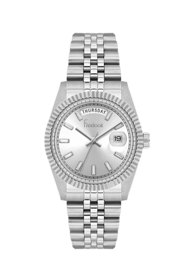 Freelook Paris Freelook - Jolie Women's Watch | Steel Case | Stainless Steel Band | Silver & Round Dial | Analog | Quartz | Mineral Glass | Premium Luxury Watch | Ideal Gift | Water Resistant 30 Meters