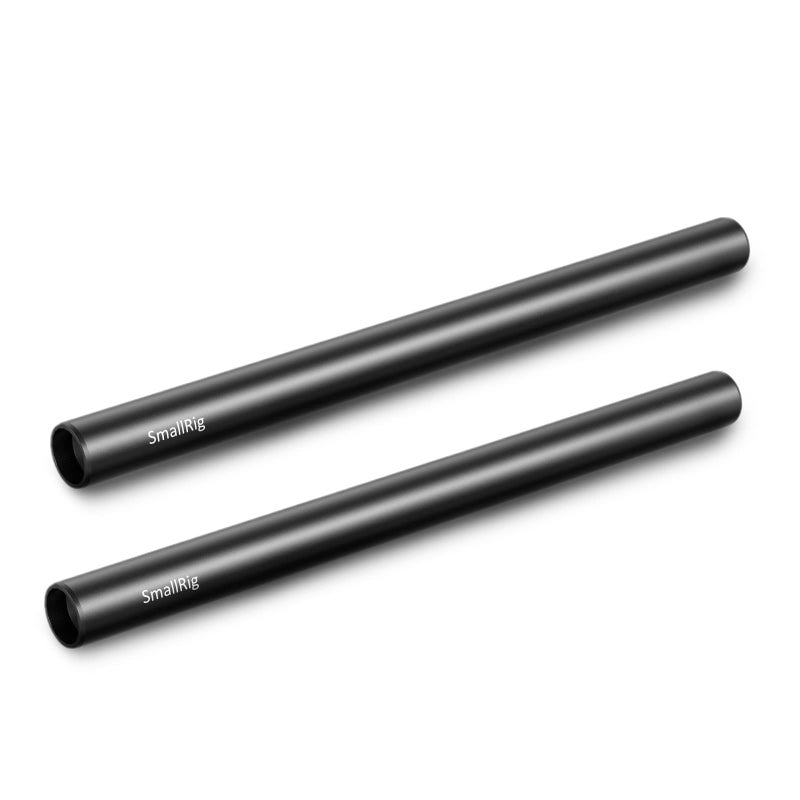 SMALLRIG 12 Inches (30 cm) Aluminum Alloy 15mm Rod with M12 Female Thread, Pack of 2 - Image 1