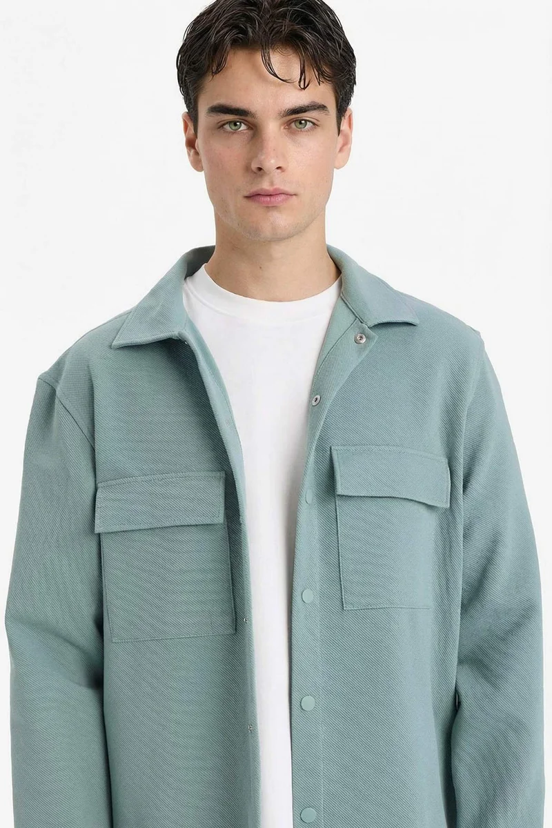 ديفاكتو Regular Fit Long Sleeve Overshirt