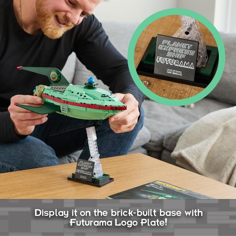 Brickcraft Futurama Planet Express Ship Brick Building Kit (382-Piece Set), Sci-Fi Collectible Display Model, Futuristic Toy Brick Set for Adults, Teens, and Fans of Animated TV - Image 5