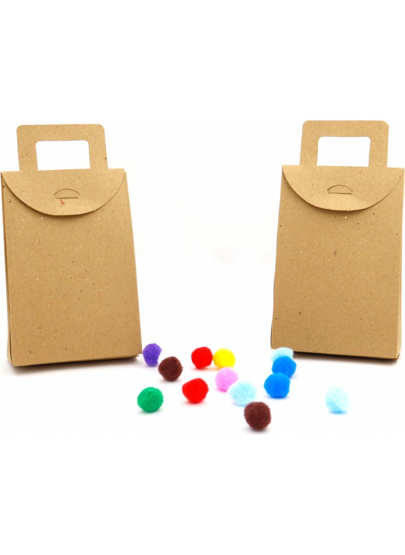 Repro Design 10 x 15 x 5.5 cm Large Size Cardboard Cookie and Gift Box with Handle 20 Pieces  - Image 2