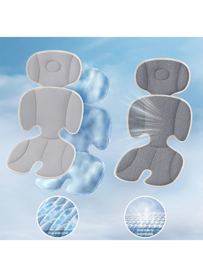 mamatepe Baby Stroller Cooling Pad Universal Soft Cooler Pad Breathable Adjustable Car Seat Liner Detachable 2-Piece Cooling Cushion Fits Strollers, Car Seat, High Chair, Bassinet, Swing - Image 2