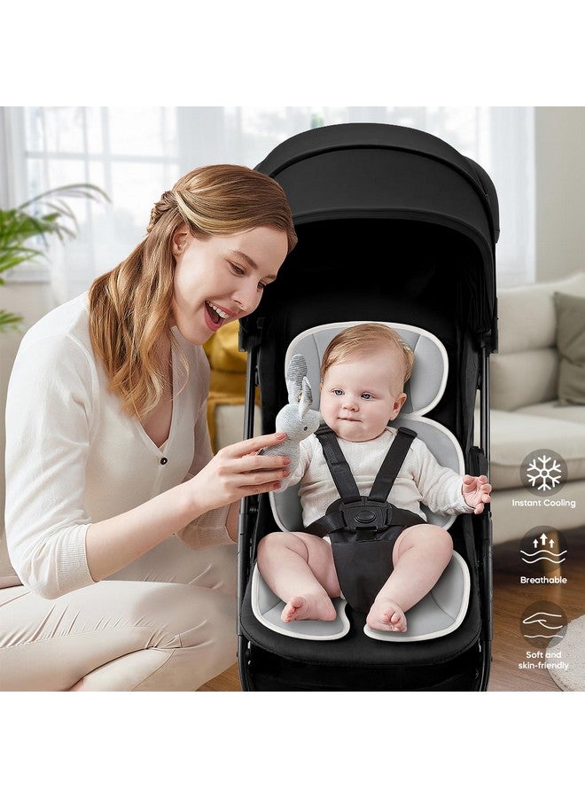 mamatepe Baby Stroller Cooling Pad Universal Soft Cooler Pad Breathable Adjustable Car Seat Liner Detachable 2-Piece Cooling Cushion Fits Strollers, Car Seat, High Chair, Bassinet, Swing - Image 5