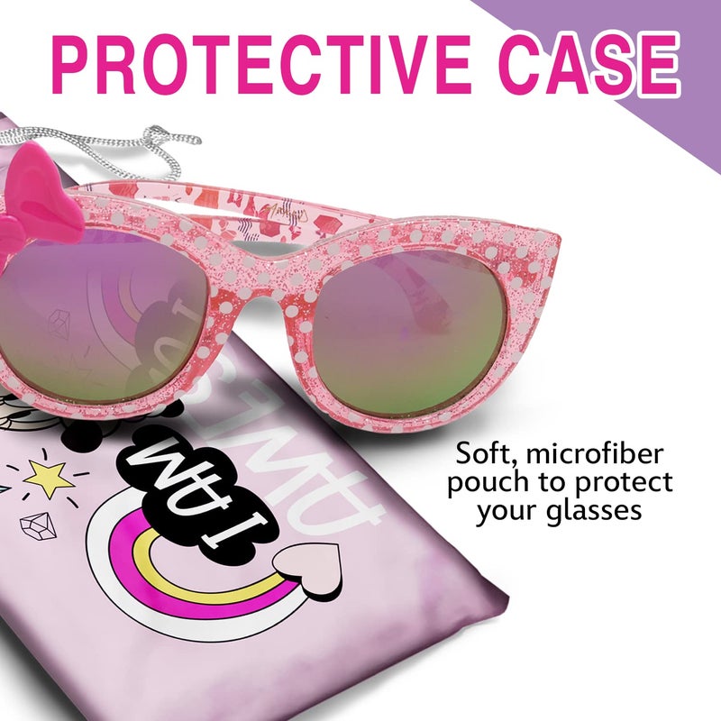 Sun-Staches Pink Frame & Bow Minnie Mouse Sunglasses for Toddler Girls - Stylish, Comfortable & Durable UV-Protective Disney Sunglasses With Soft Carrying Case - Official Disney Gifts for Kids - Image 5