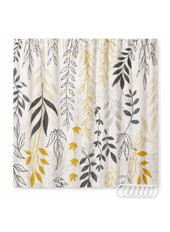 SIROCCO Shower Curtain 180x180cm Waterproof Polyester With Rings, Machine Washable, Sirocco - Image 5