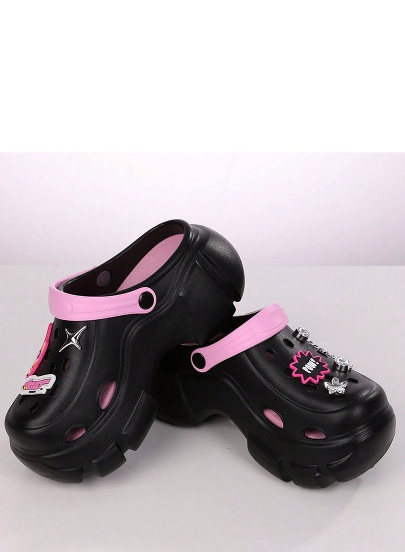 باورباف جيرلز شبشب بتصميم فتيات القوه مثقب غير قابلة للانزلاق بتصميم فتيات القوه مبطن يمنح راحة فائقة أثناء المشي  مقاس (37-38)CN - Image 5