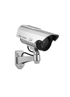 Fake Security Camera Dummy Camera Simulated Surveillance Camera with Flashing Light Indoor Outdoor Use for Home Business Warning Security
