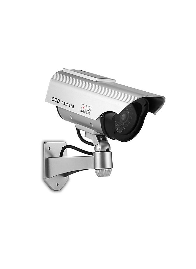 Generic - Fake Security Camera Dummy Camera Simulated Surveillance Camera with Flashing Light Indoor Outdoor Use for Home Business Warning Security - Image 1