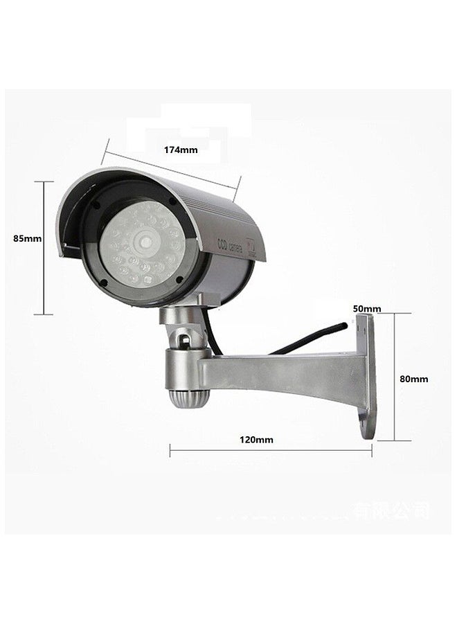 Generic - Fake Security Camera Dummy Camera Simulated Surveillance Camera with Flashing Light Indoor Outdoor Use for Home Business Warning Security - Image 1