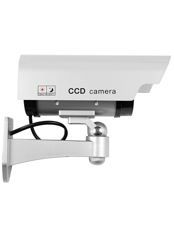 Generic - Fake Security Camera Dummy Camera Simulated Surveillance Camera with Flashing Light Indoor Outdoor Use for Home Business Warning Security - Image 1