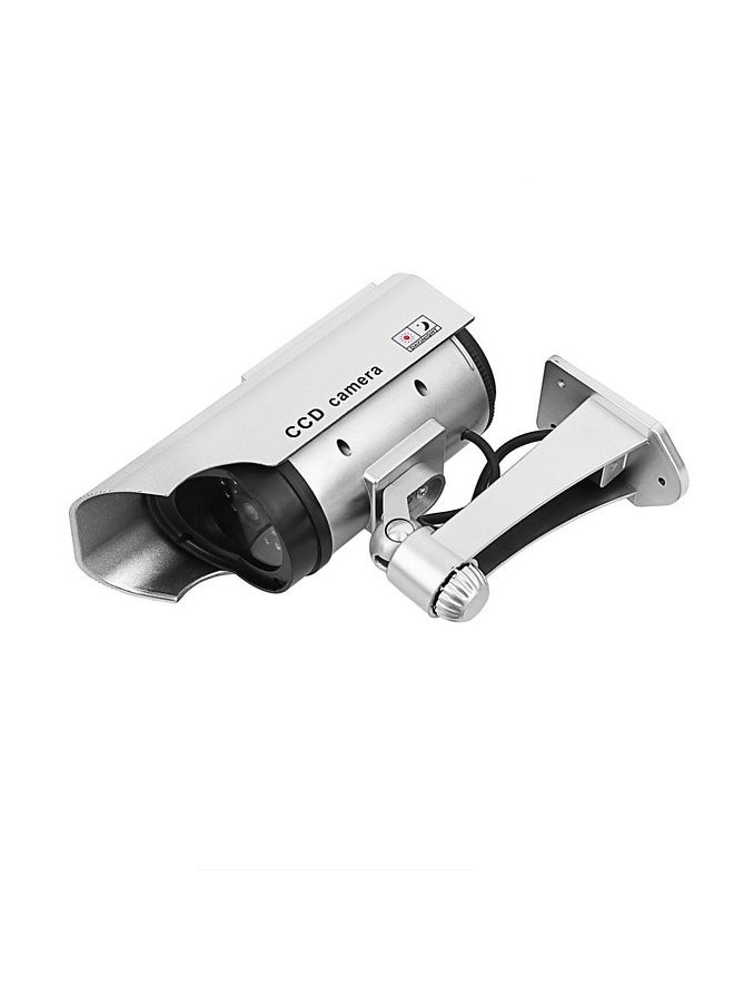 Generic - Fake Security Camera Dummy Camera Simulated Surveillance Camera with Flashing Light Indoor Outdoor Use for Home Business Warning Security - Image 1