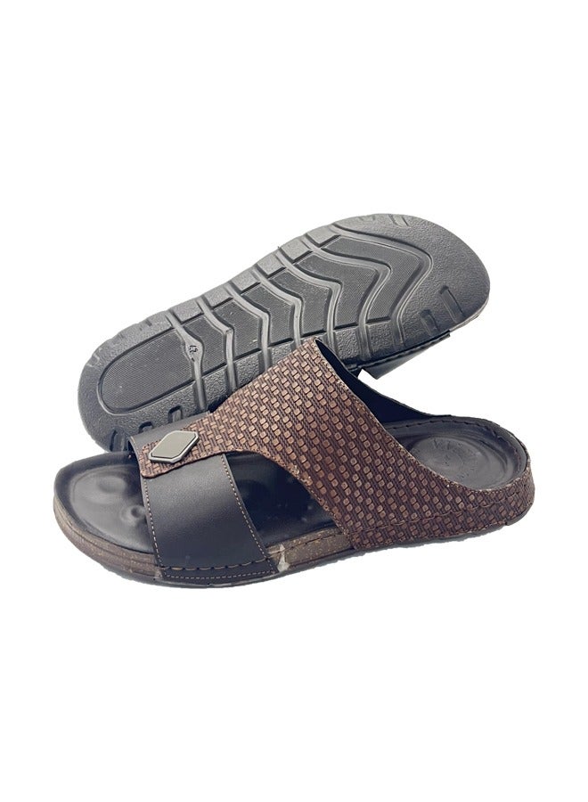 Men's Arabic Sandal Made in Italy (Brown) 