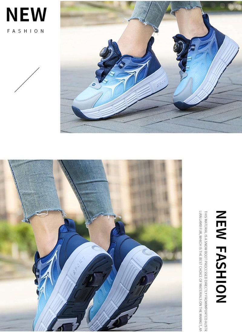LED Flash Light Sneaker Skate Shoes with Wheels USB Charging Roller Skates Shoes