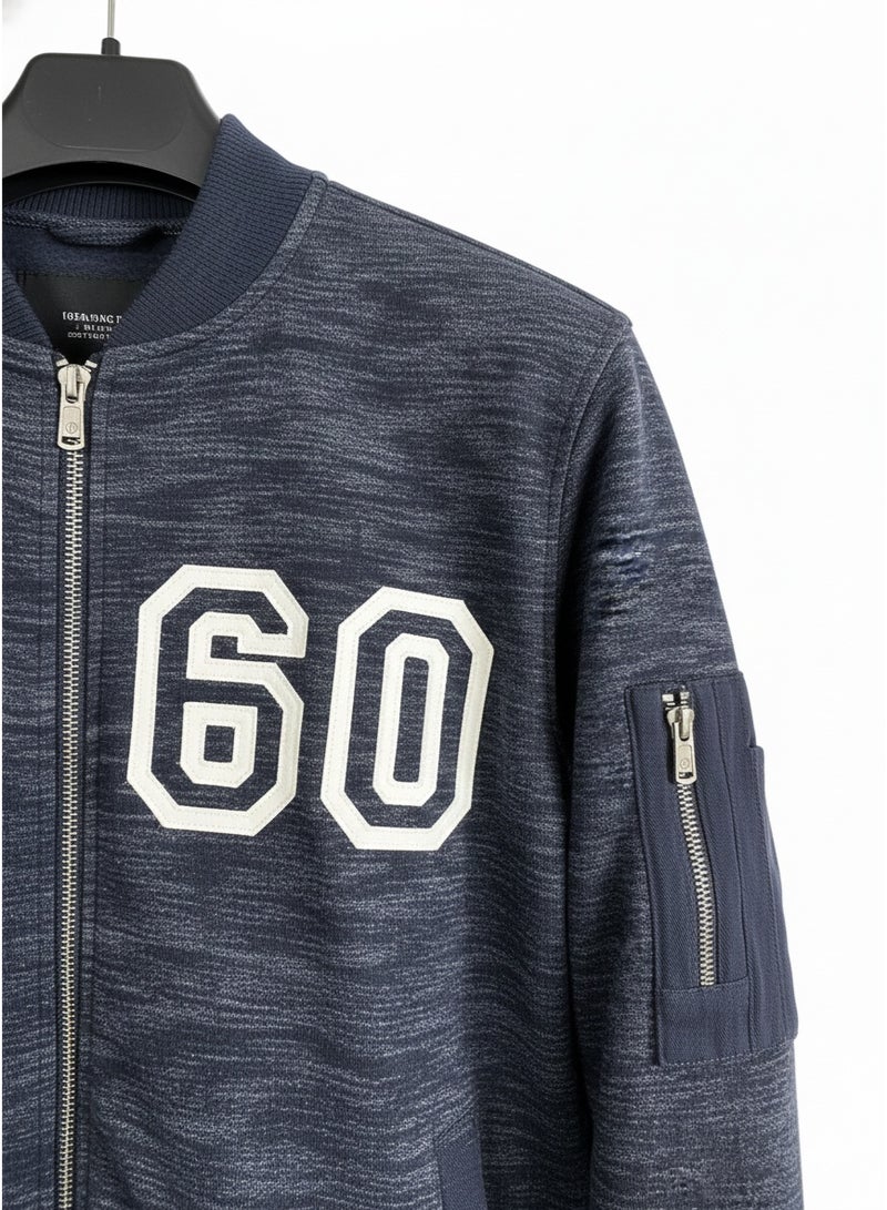 Ritchie Men’s Knit Zip-Up Jacket with “1960” Chest Detail - Image 5