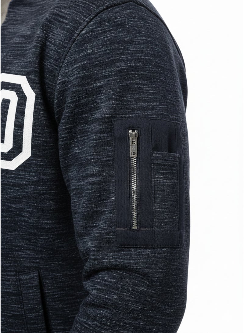 Ritchie Men’s Knit Zip-Up Jacket with “1960” Chest Detail - Image 4