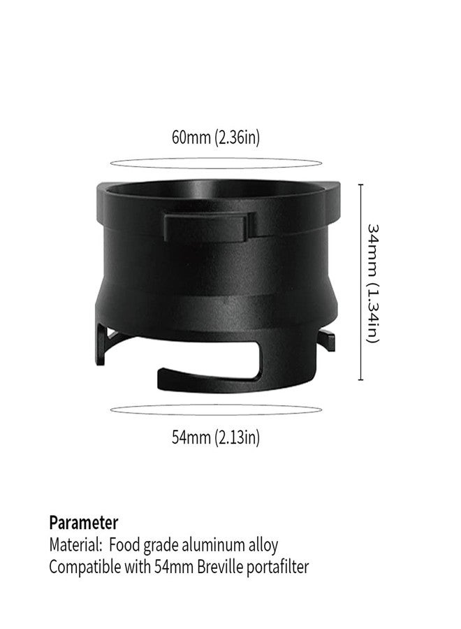 watchget 54mm Espresso Dosing Funnel for Breville Barista Portafilters (Aluminum Alloy-Black) - Image 2