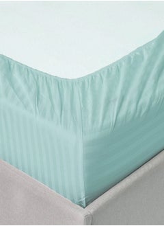 MAXQON 2-Set Fitted Bed Sheets +  Pillow Covers, King/Queen/Double/Single Sizes, Color Sky Blue  - Image 4