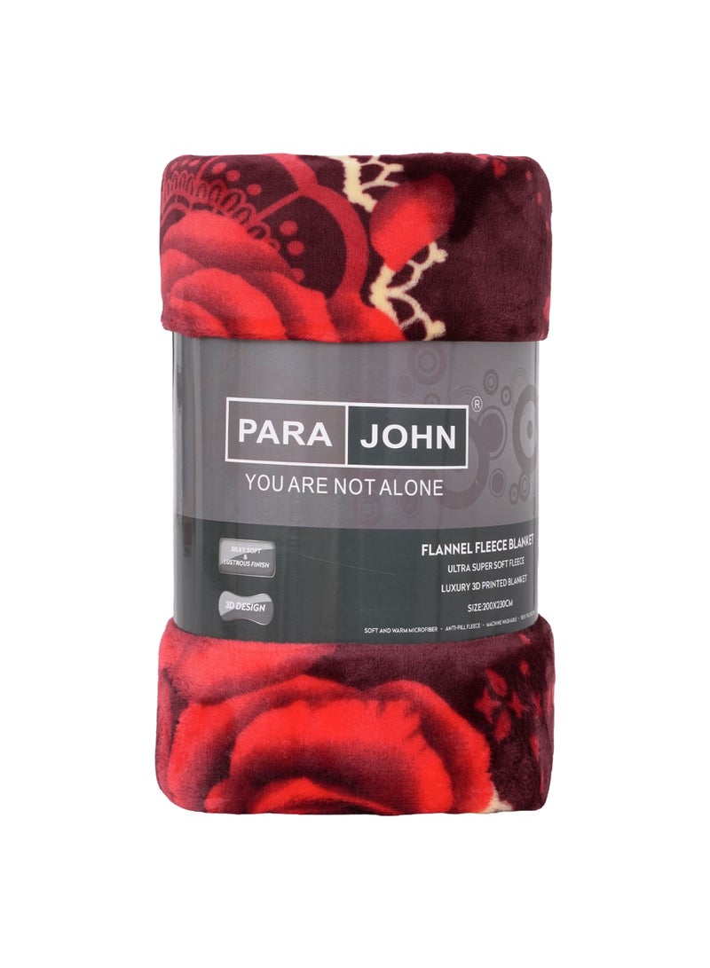 PARAJOHN Para John Double Flannel Fleece Blanket 200x230 cm Polyester Blanket - Image 2