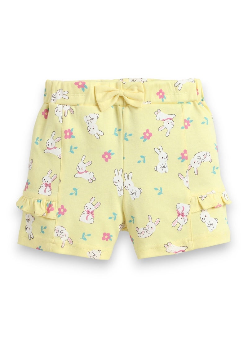 victor and jane Infant Girls’ 2-Piece Set – Bunny Graphic Top & Floral Ruffle Shorts - Image 4