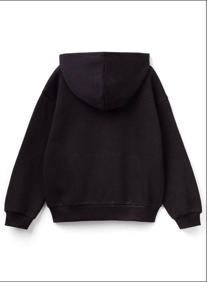 Benetton SWEATSHIRT WITH ZIP AND SEQUINS  - Image 2