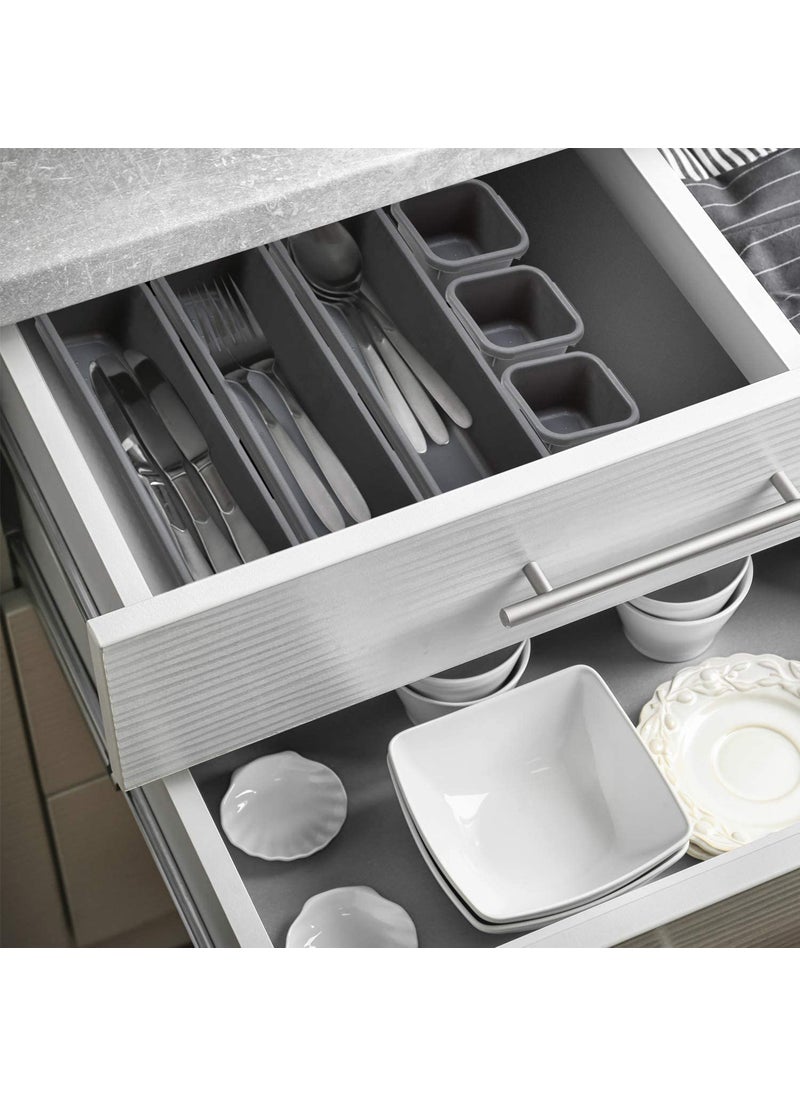 HOMAXA - Homaxa 8Piece Interlocking Bin Pack Granite VALUE COLLECTION Customizable MultiPurpose Storage Durable Easy to Clean Black - Image 1