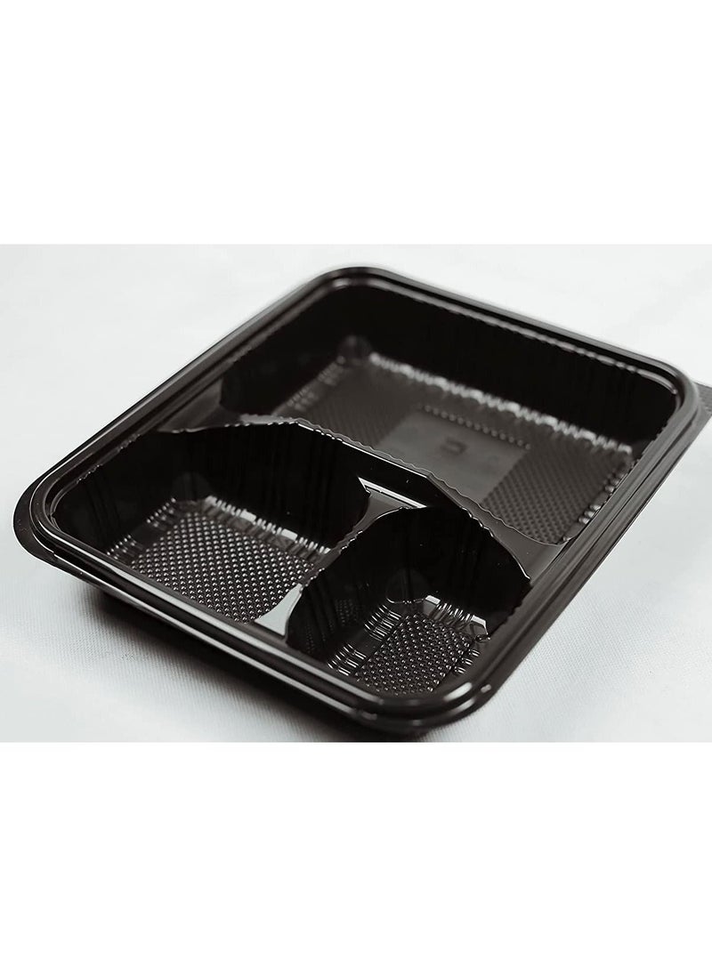 Generic - 50 Pack 3 Compartment Containers With Lids - Image 1