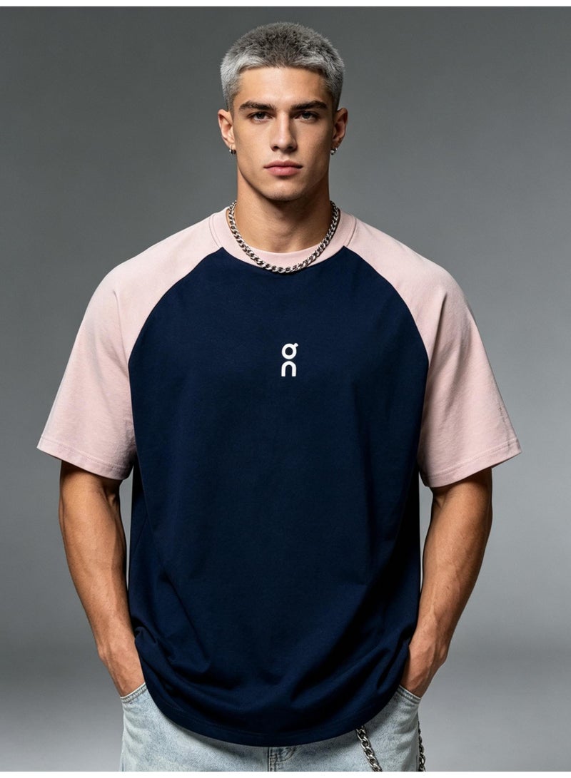 اون راننج On Running Shoulder-inserted couple's summer contrast stitching loose short-sleeved T-shirt for men and women - Image 1