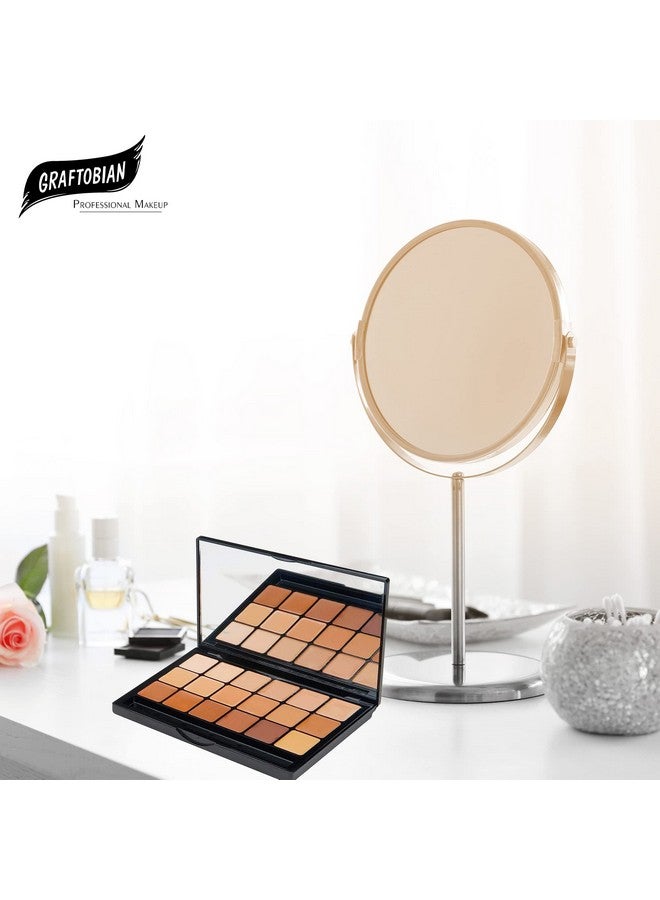 Graftobian مجموعة كريم أساس HD Glamour Creme Warm Super Palette 18 لونًا كريميًا دافئًا عالي الدقة - Image 5