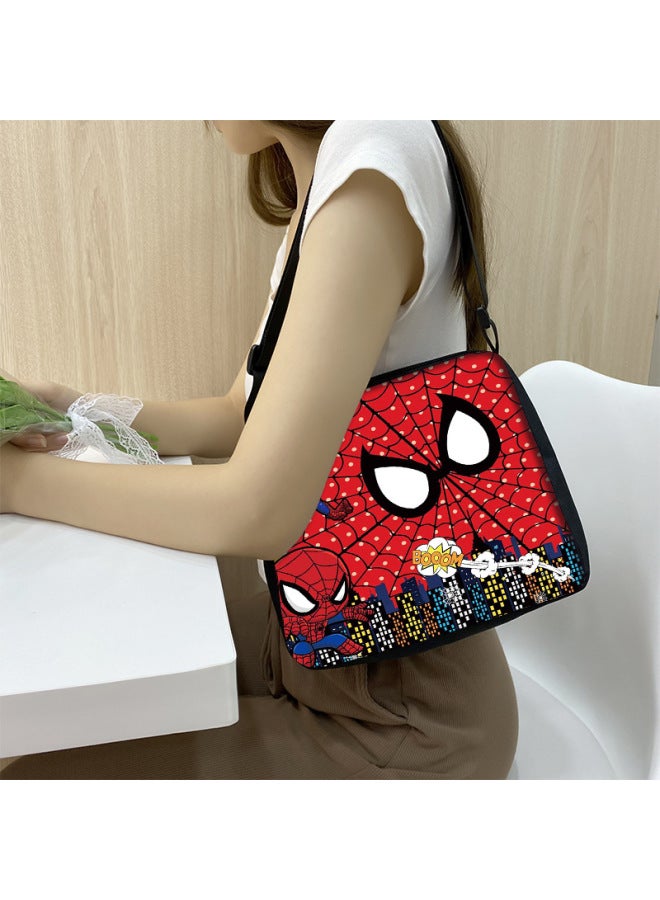 Direct Supply Underarm Bag Spider-Man Anime Printed Large Capacity Single Shoulder Crossbody Bag Simple Fashion Tote Bag-Color:15-Size:Small Armpit Bag  - Image 1