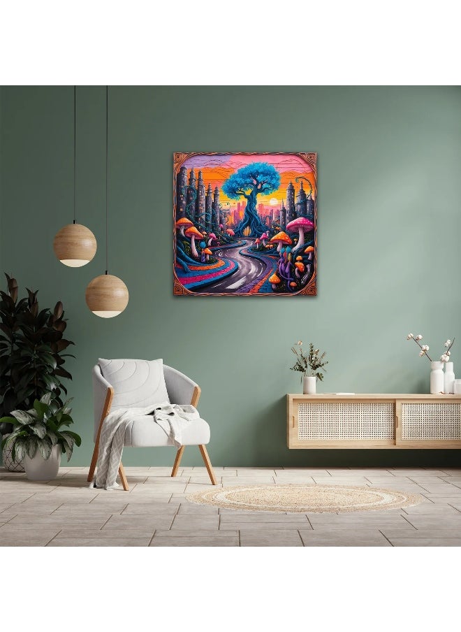 Walliv Whimsical Dreamweaver Wall Art Canvas Painting 50x50 cm.  - Image 2