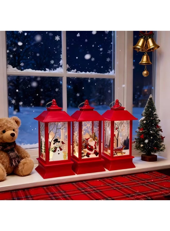 3pcs LED Christmas Decorative Lights – Flameless Candle Tea Lamps with Santa, Reindeer & Snowman Designs, Safe Holiday Party Décor - Image 3