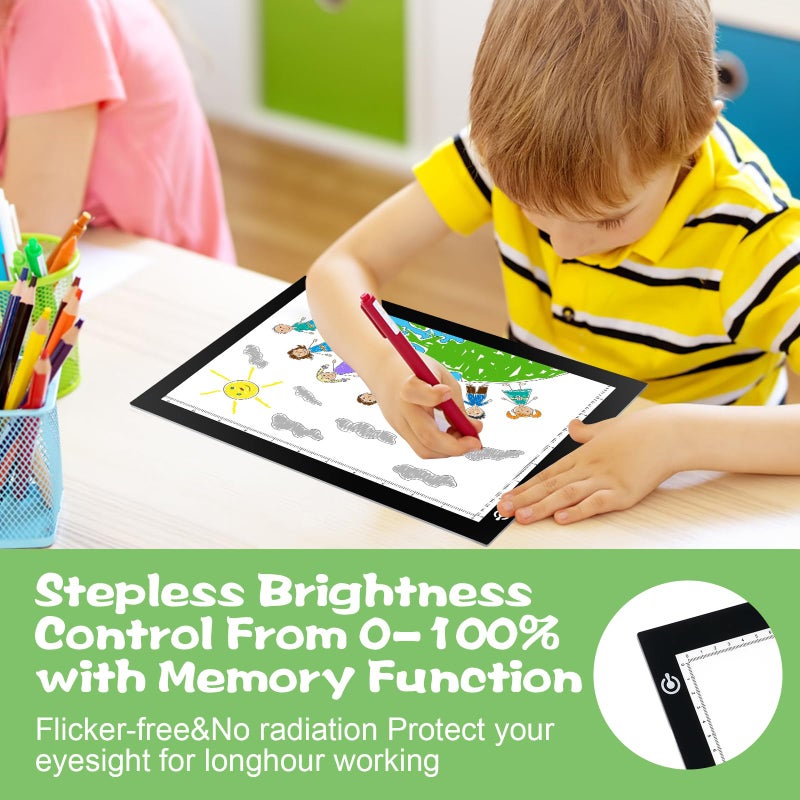 KIVOTAC A3 Tracing Light up Box,LED Light Pad Ultra-Thin USB Powered Brightness Dimmable LED Tracing Board for Drawing, Weeding Vinyl, Diamond Art, Sketching and Animation - Image 5