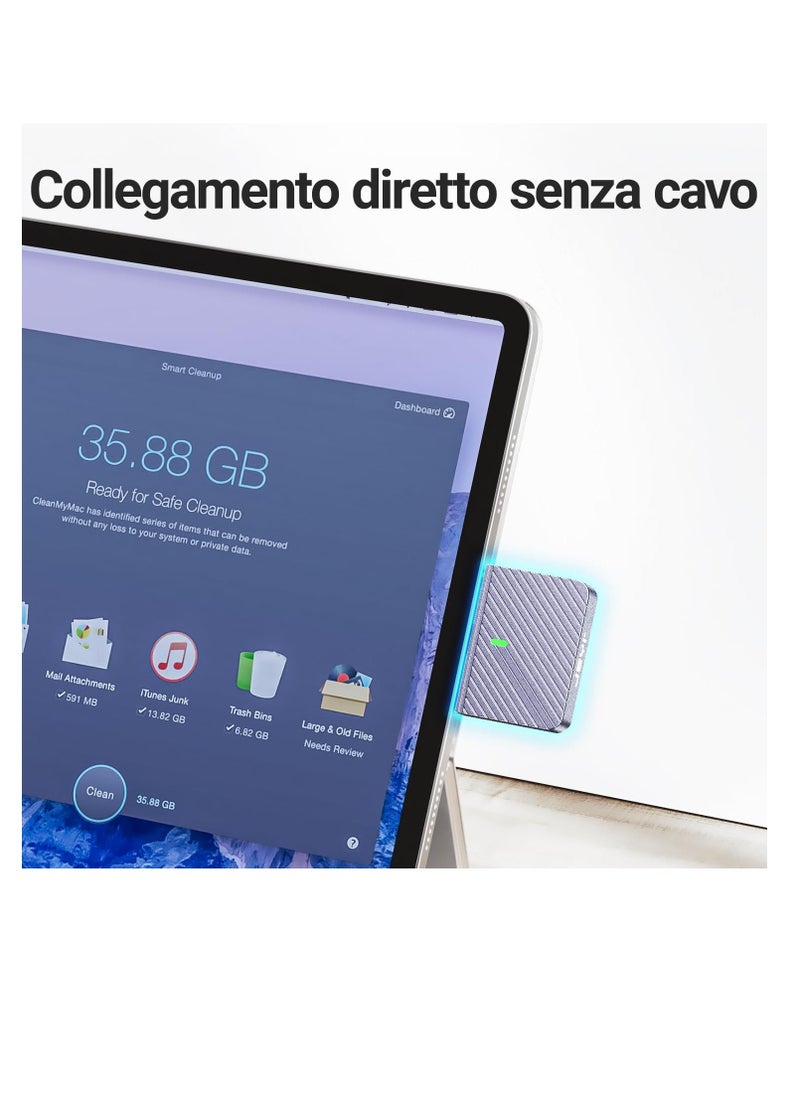 2230 M.2 Enclosure, 2230 SSD Enclosure, Sharge Disk SSD, Direct-Attached Wireless USB C 10Gbps M.2 NVMe SSD Enclosure Adapter, 2tb Max - i9 Zebra 2230C  - Image 4