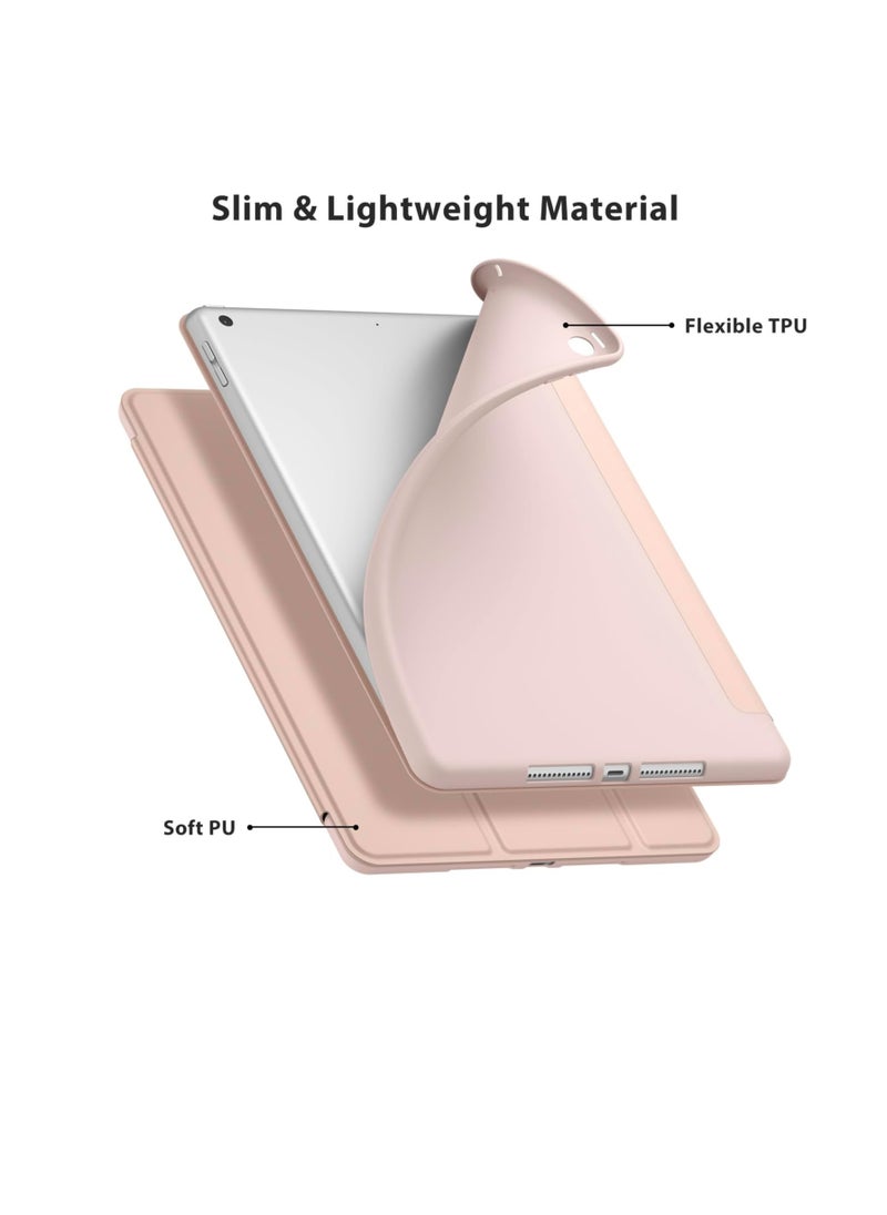 Generic Case compatible for iPad 10.2-inch 2021 2020 2019 Model 9th 8th 7th Generation. Slim Stand Hard Back Shell Protective Smart Cover Case for 10.2-inch Color Pink  - Image 2