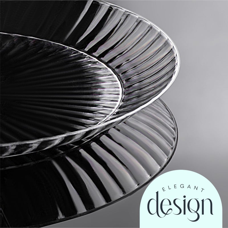 PLASTICPRO بلاستيك برو 30 عبوة أطباق بلاستيكية شفافة بحجم 7 بوصات للأطباق العشاء للمناسبات الخاصة والحفلات - Image 5