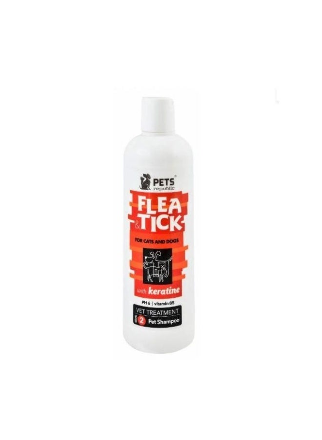 Pets Republic Eco-Friendly Step 2 Flea & Tick Shampoo with Keratin for Pets 500ml