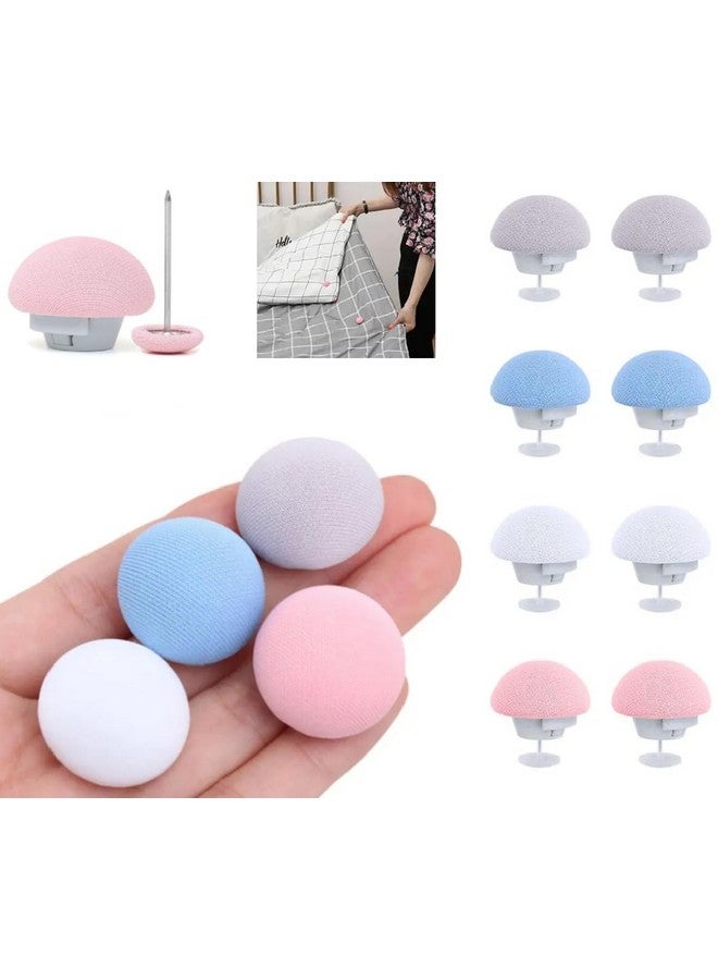 Prostuff.in Prostuff.in® Comforter Fixing Bedsheet Mushroom Quilt Clip Anti-Slip Blanket Buckles Duvet Cover Fastener Clip One Key to Unlock Quilt Holder Fixator Grippers 8 Pcs Random Color - Image 1