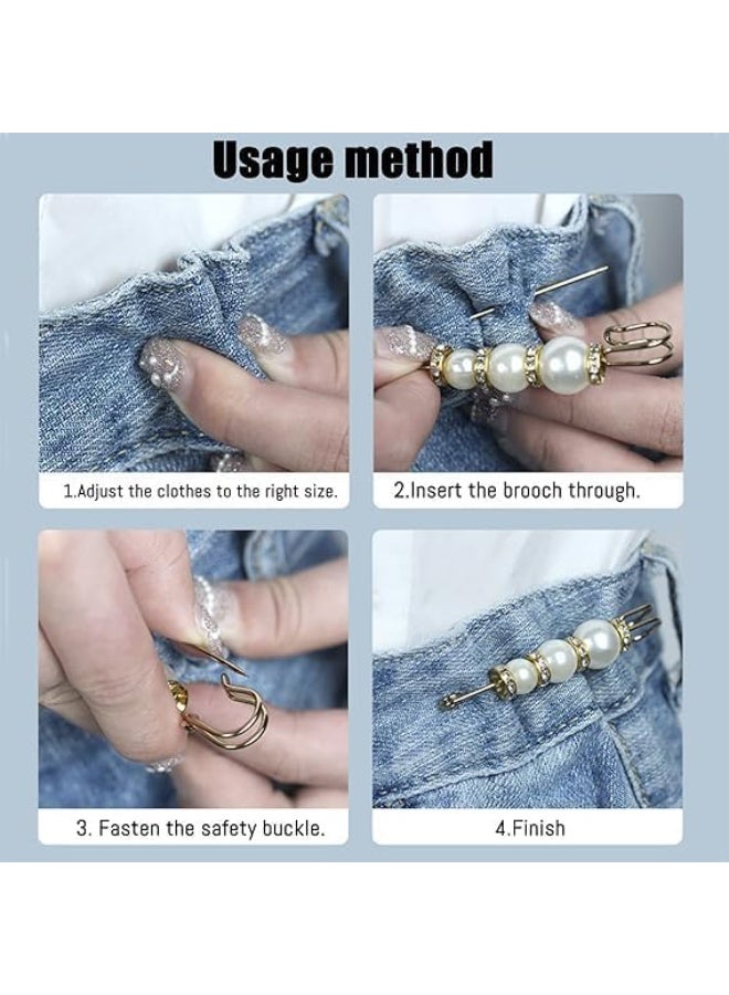 5 Pcs Multi-Color Pearl Brooch Pins for Women – Fashion Clips, Crafts, Sweater & Shawl Accessories - Image 2