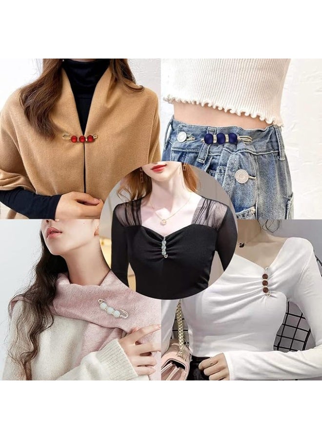 5 Pcs Multi-Color Pearl Brooch Pins for Women – Fashion Clips, Crafts, Sweater & Shawl Accessories - Image 4