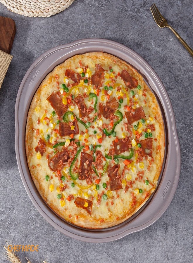 CHEFMADE Pizza pan, 14 Inch with Holes Non-Stick Pizza Crisper Pan Bakeware for Oven Baking (Champagne Gold) - Image 3